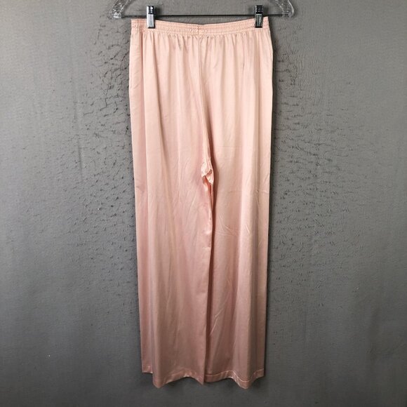 VINTAGE Vanity Fair 3 Piece Pajama Set Womens 34 Pink Nylon Robe Made USA 90s - Picture 6 of 16